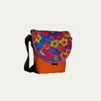 Bright and Colorful Flowers messenger bags
