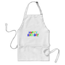 Bright and Colorful. Happy Birthday. Aprons