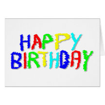 Bright and Colorful. Happy Birthday. Cards