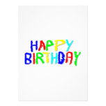 Bright and Colorful. Happy Birthday. Invitation