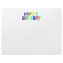 Bright and Colorful. Happy Birthday. Customized Letterhead
