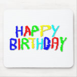 Bright and Colorful. Happy Birthday. Mouse Pads
