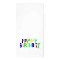 Bright and Colorful. Happy Birthday. Photo Greeting Card
