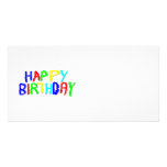 Bright and Colorful. Happy Birthday. Photo Card Template