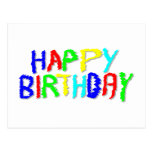 Bright and Colorful. Happy Birthday. Post Cards