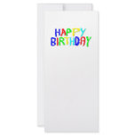 Bright and Colorful. Happy Birthday. Customized Rack Card