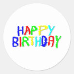 Bright and Colorful. Happy Birthday. Sticker