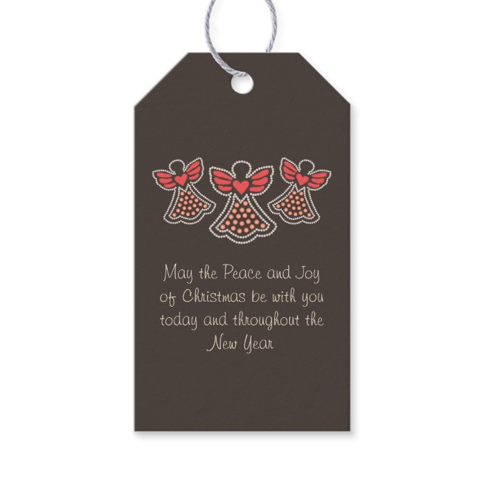 Bright and colorful pearl angels CC0080 Christmas Gift Tags