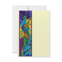 Bright and Fun Peacock Invitation RSVP