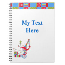 Bright and Happy Snowman and Tree Spiral Notebooks
