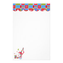 Bright and Happy Snowman and Tree Stationery