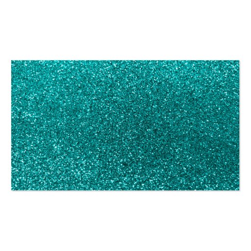 Bright aqua glitter business card template