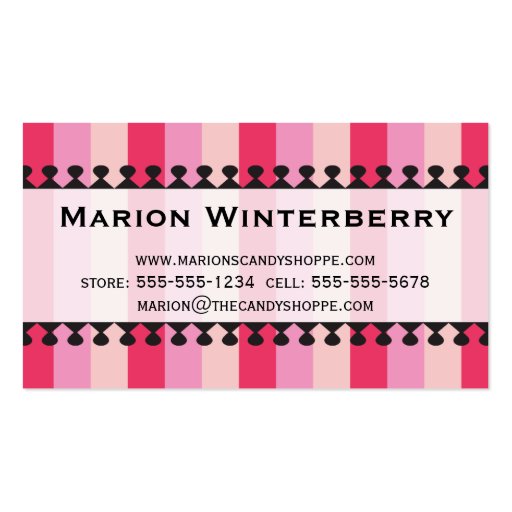 Bright Awnings Pink Business Cards (back side)