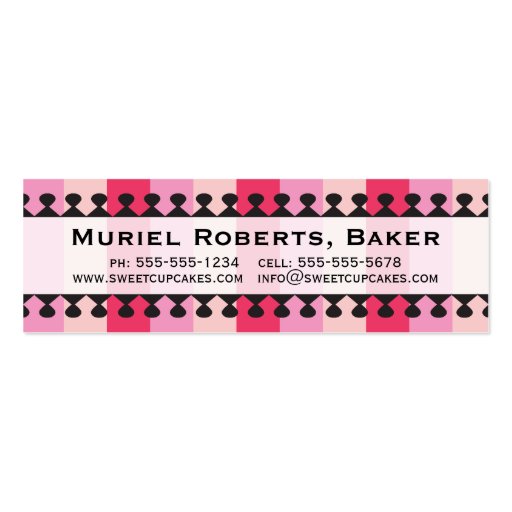 Bright Awnings Skinny Pink Business Cards (back side)