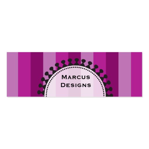 Bright Awnings Skinny Purple Business Cards (front side)