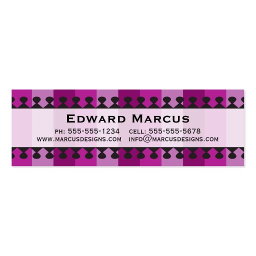 Bright Awnings Skinny Purple Business Cards (back side)