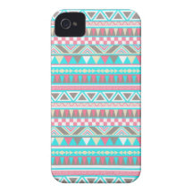 Bright aztec Andes Pattern iPhone 4 Case