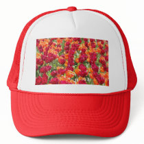 Bright Bed Tulip Flowers hats