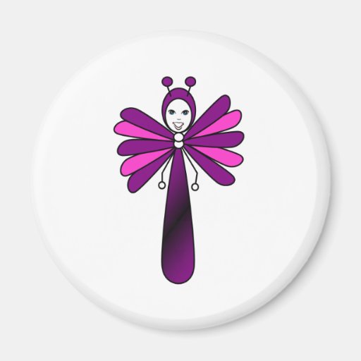 Bright 'Bella' Butterfly by Kelassa Refrigerator Magnets