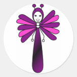 Bright 'Bella' Butterfly by Kelassa Round Stickers