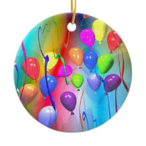 Bright Birthday Balloons Ornament