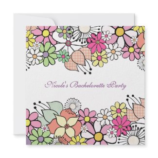 Bright Blossoms Bachelorette Party Invitation invitation