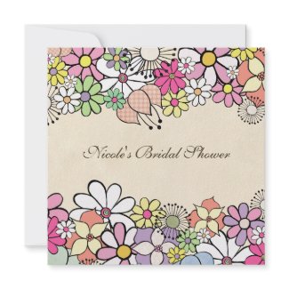 Bright Blossoms Custom Bridal Shower Invitation invitation