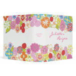 Bright Blossoms Floral Recipe Book Binder