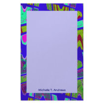 bright blue abstract stationery