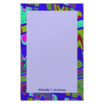 bright blue abstract stationery