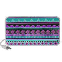 Bright Blue and purple tribal pattern Notebook Speakers