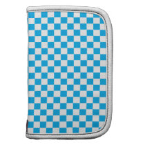 Bright Blue and White Checkerboard Folio Planner