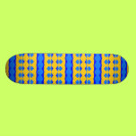 Bright Blue and Yellow Skateboard skateboards