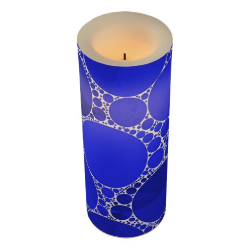 Bright Blue Bling Flameless Candle Zazzle