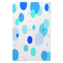 Bright Blue Bubbles Stationery