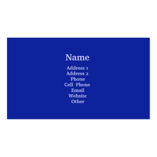 Bright Blue Business Card Templates (front side)