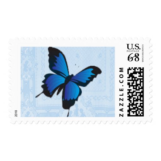 Bright Blue Butterfly Postage Stamp Zazzle