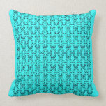 Bright blue design pillow