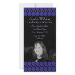 Bright Blue graduation photo cards