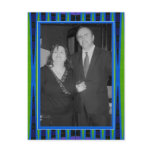 bright blue green  frame postcards