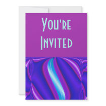 bright blue invitations