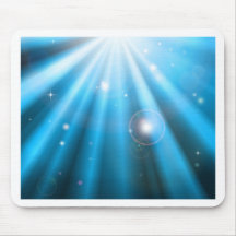 Bright blue light rays background mousepads