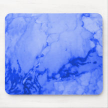 Bright Blue Marble Pattern Mouse Pad