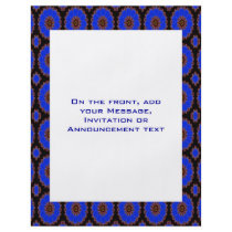 bright blue pattern full color flyer