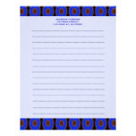 bright blue pattern letterhead design