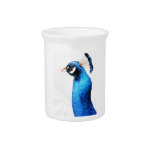 Bright Blue Peacock Pitchers