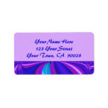 bright blue purple custom address labels