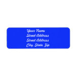 Bright Blue Return Address Sticker Return Address Labels