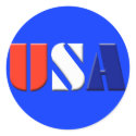 Bright Blue USA Stickers sticker