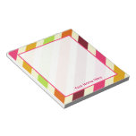 Bright Boho Stripes Personalized Notepad